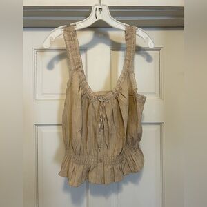 American Eagle Crop Peasant Top- Medium